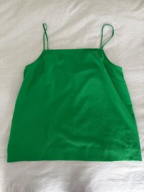 Topshop Tall Green Spaghetti Strap Camisole Tank Top